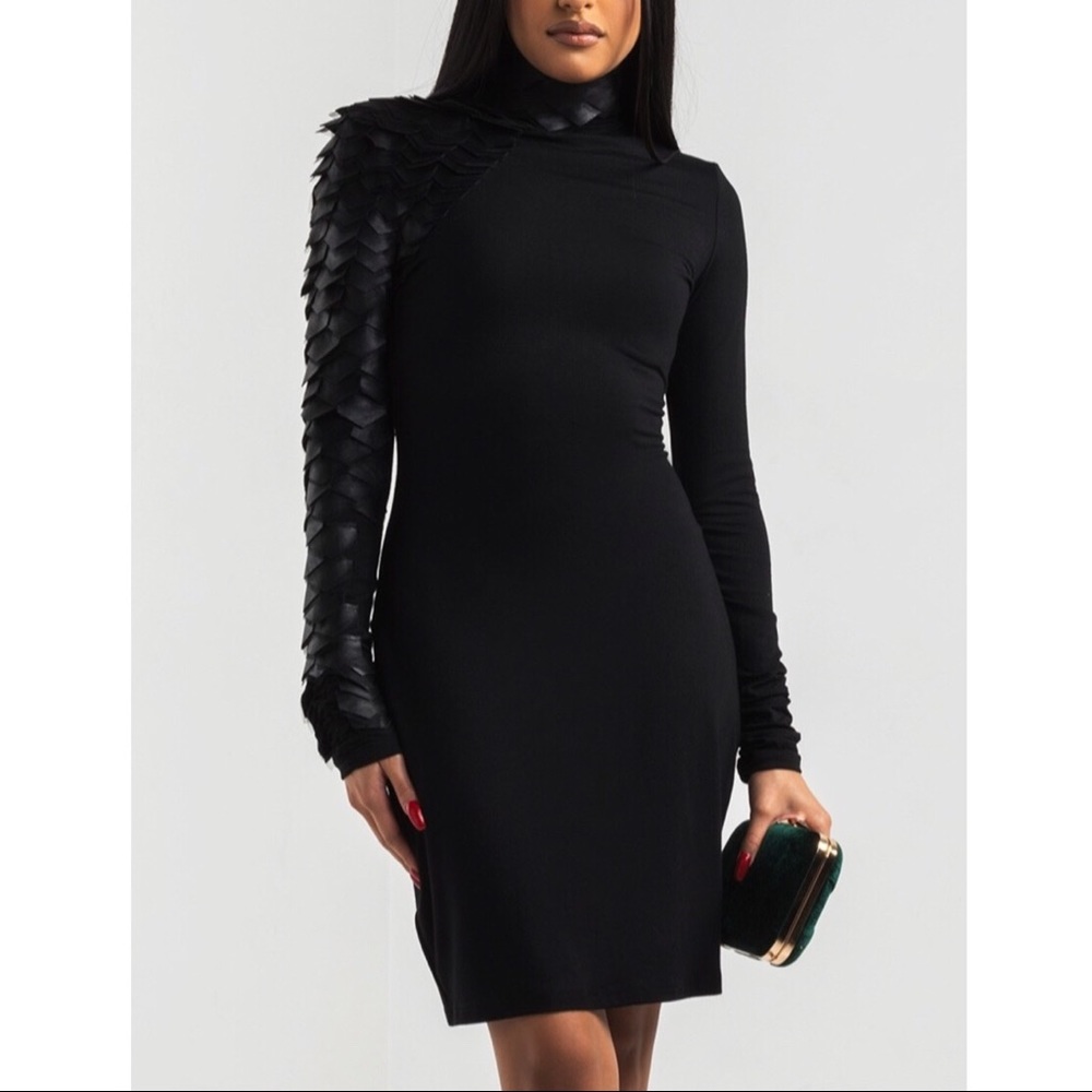💋LAST ONE 💋GRACIA DRESS WITH DETAILED SLEEVES - Picture 2 of 4